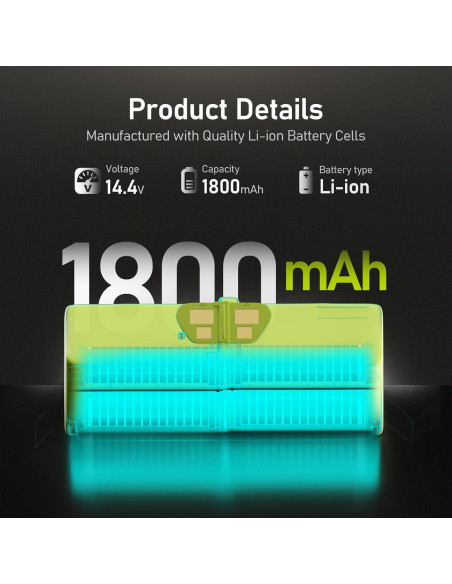Batería de Reemplazo Keenstone para iRobot Roomba 14.4V 1800mAh Batería de Reemplazo Keenstone para iRobot Roomba 14.4V 1800mAh