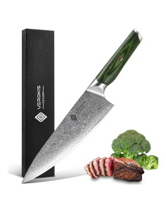 Cuchillo de Chef VEROXIS Damasco 20.32 cm Acero Alto Carbono