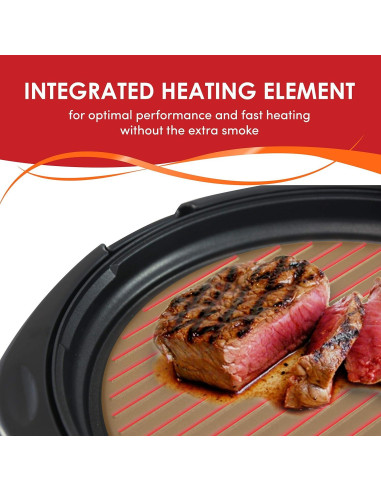 Parrilla Eléctrica Interior Elite Gourmet EMG-980BSC 14" Antiadherente