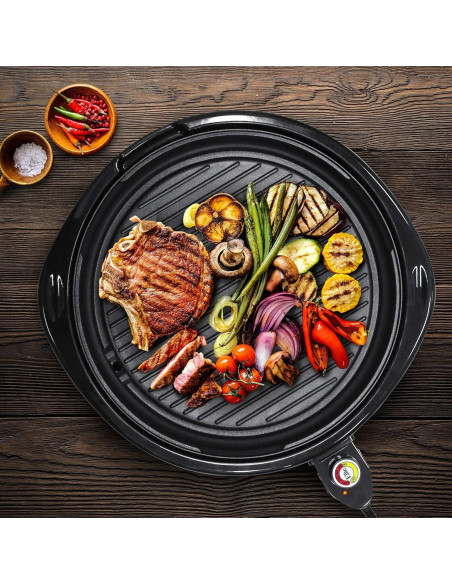Parrilla Eléctrica Interior Elite Gourmet EMG-980BSC 14" Antiadherente