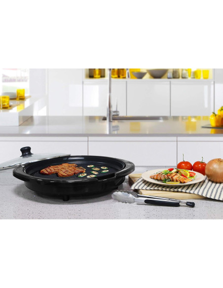 Parrilla Eléctrica Interior Elite Gourmet EMG-980BSC 14" Antiadherente