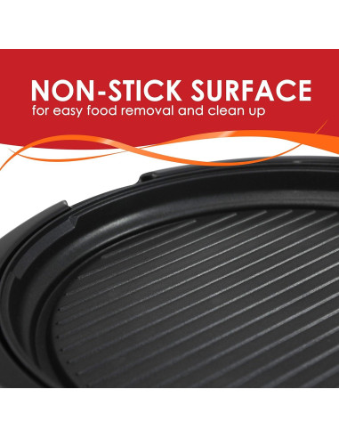 Parrilla Eléctrica Interior Elite Gourmet EMG-980BSC 14" Antiadherente