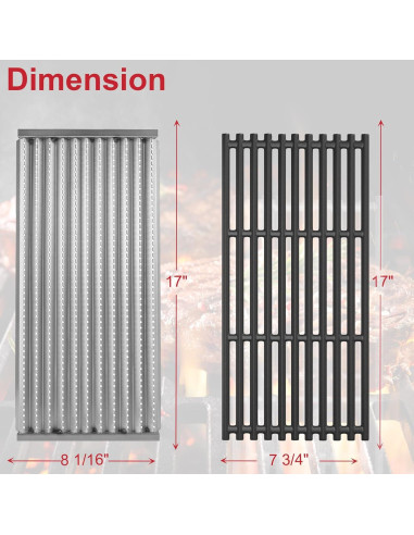 Placas de Emisor Charbroil GLOWYE 17x20.5 cm Paquete de 3