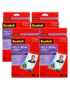 Paquete de Laminado Autoadhesivo Scotch 4x100 Identificaciones