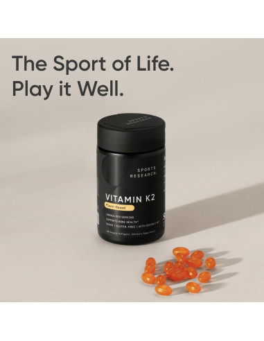 Vitamina K2 MK-7 100mcg Sports Research 120 Cápsulas Veganas