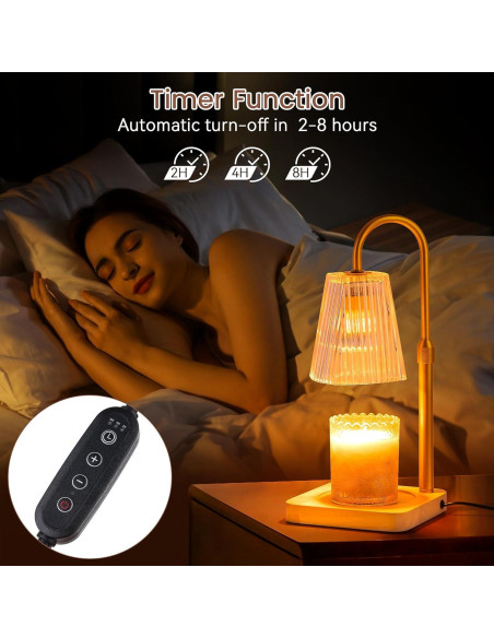 Lámpara Calentadora de Velas JEKEMORYE con Temporizador 50W