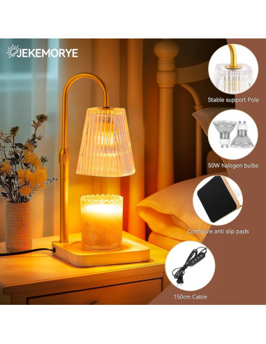 Lámpara Calentadora de Velas JEKEMORYE con Temporizador 50W