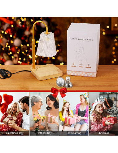 Lámpara Calentadora de Velas JEKEMORYE con Temporizador 50W