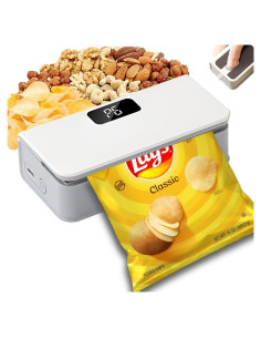 Mini Sello de Bolsas YACVRLT Blanco Recargable 1600mAh