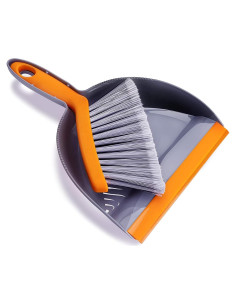 Juego de Escoba y Recogedor Mini Boershun Gris Naranja