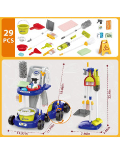 Juego de Limpieza para Niños Sotodik 29 Piezas Azul 2