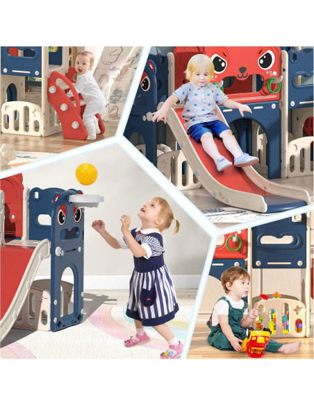 Juego de Esc slides y Escalera 9-en-1 Nyeekoy para Niños