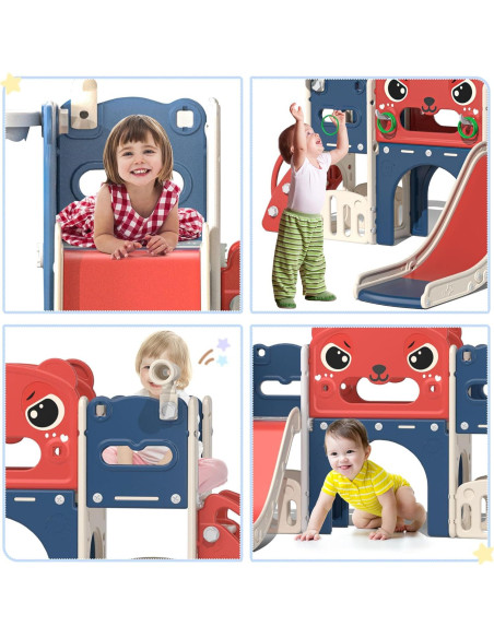 Juego de Esc slides y Escalera 9-en-1 Nyeekoy para Niños