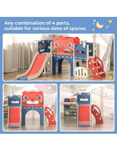 Juego de Esc slides y Escalera 9-en-1 Nyeekoy para Niños