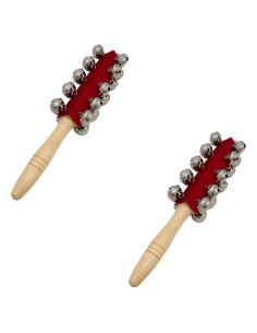 Campanas de Madera 2 Pcs 25.4 cm Jingle Shaker Mocrcrel