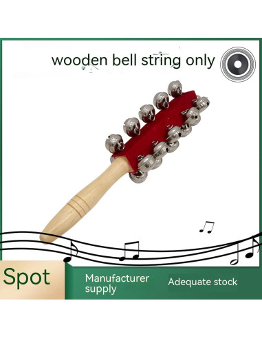 Campanas de Madera 2 Pcs 25.4 cm Jingle Shaker Mocrcrel