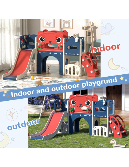 Juego de Esc slides y Escalera 9-en-1 Nyeekoy para Niños