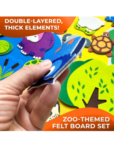 Tablero de Fieltro Zoológico QUOKKA 104x76 cm para Niños 2