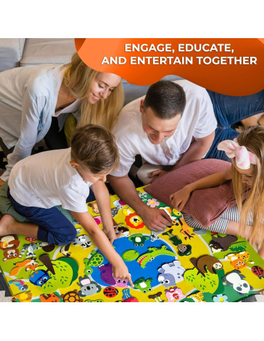 Tablero de Fieltro Zoológico QUOKKA 104x76 cm para Niños