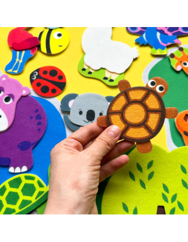 Tablero de Fieltro Zoológico QUOKKA 104x76 cm para Niños