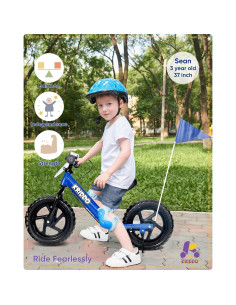 Bicicleta de Equilibrio KRIDDO Azul 12" para Niños 2-5 Años 2