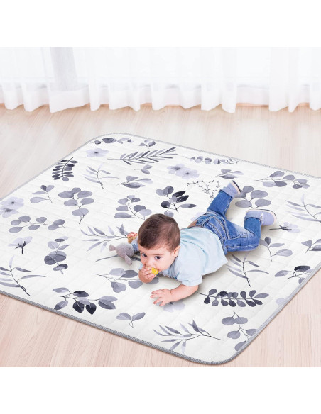 Alfombra de Juego Funtery 109x109 cm Hoja Acuarela Lavable