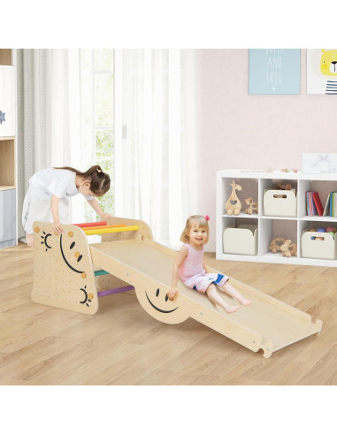 HONEY JOY Set de Escalada 6 en 1 para Niños - Madera de Pino