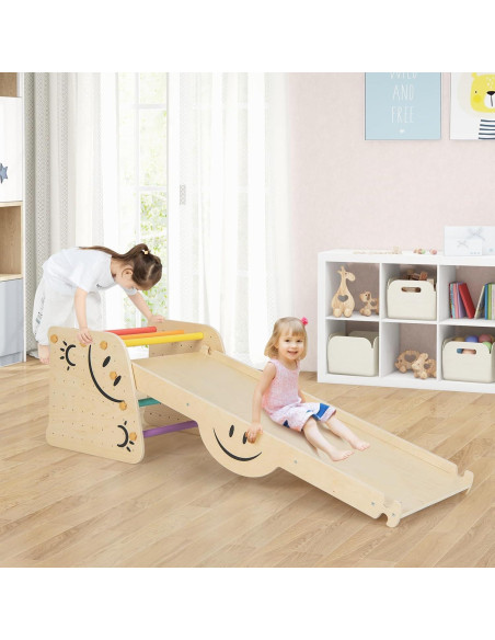 HONEY JOY Set de Escalada 6 en 1 para Niños - Madera de Pino HONEY JOY Set de Escalada 6 en 1 para Niños - Madera de Pino