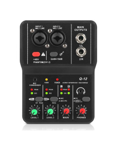 Interfaz de Audio USB XTUGA Q12 para Grabación Profesional