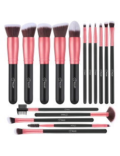 Juego de Brochas de Maquillaje BESTOPE 16 Pcs Sintéticas