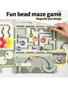 SHIERDU Tablero Sensorial Cocodrilo Verde para Niños 3-10 Años 2