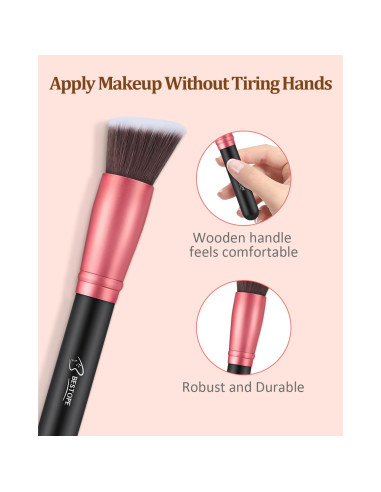 Juego de Brochas de Maquillaje BESTOPE 16 Pcs Sintéticas
