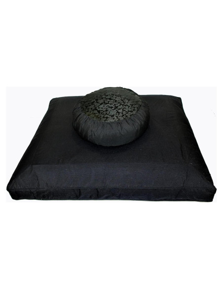 Cojín de Meditación Zafu Boon Decor con Zabuton Negro 38 cm