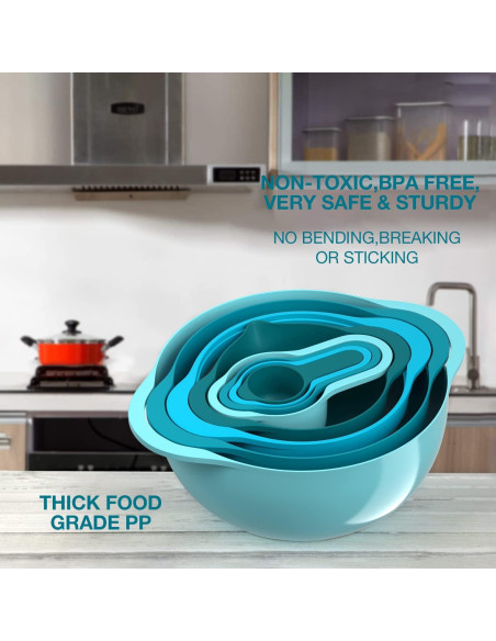 Juego de Tazones Mezcladores Pantula 8 Piezas Ahorra Espacio