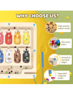 Rompecabezas Magnético de Madera DRQ Bebida de Jugo 0-6 Años 2