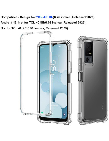 Funda Ailiber Doble Capa para TCL 40T T608DL y Jitterbug Smart 4