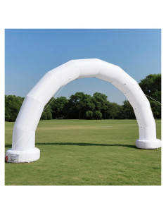 Arco Inflable Medio Círculo 6.4m Blanco Wellcomer con Ventilador