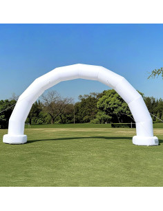 Arco Inflable Medio Círculo 6.4m Blanco Wellcomer con Ventilador 2
