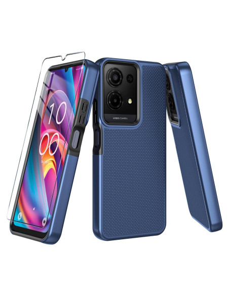 Funda para TCL K32 5G con protector de pantalla vidrio templado Funda para TCL K32 5G con protector de pantalla vidrio templado