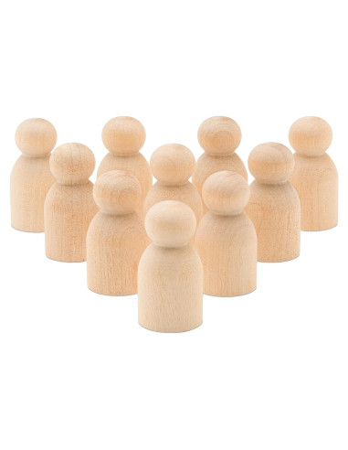 Muñecas de Madera en Miniatura 2.86 cm Woodpeckers - Paquete de 100