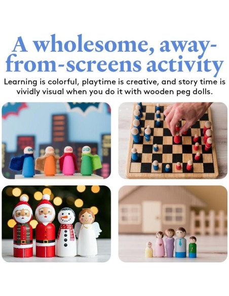 Muñecas de Madera en Miniatura 2.86 cm Woodpeckers - Paquete de 100