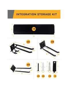 Organizador de herramientas de garaje YOUNITA 96" ajustable 435kg 2