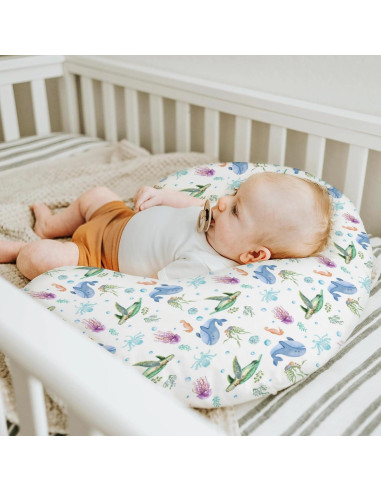 Funda de Almohada de Lactancia Boho Animales Marinos 55x45 cm