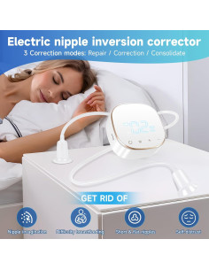 Corrector de Pezones Invertidos Eléctrico Blanco - 3 Modos y 9 Niveles 2
