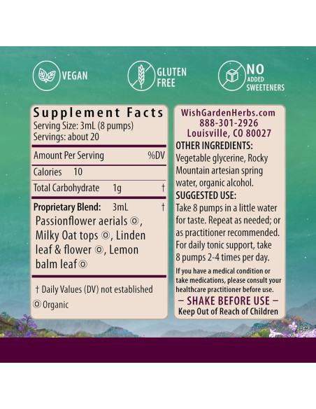 Suplemento Herbal WishGarden Liberación de Estrés Embarazo 60ml