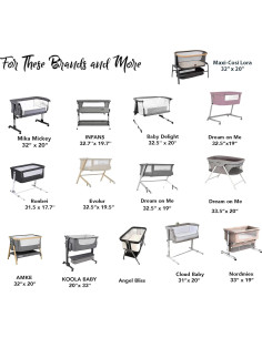 Sábanas Ajustadas para Cuna Lateral Cambria Baby 100% Algodón Orgánico 2