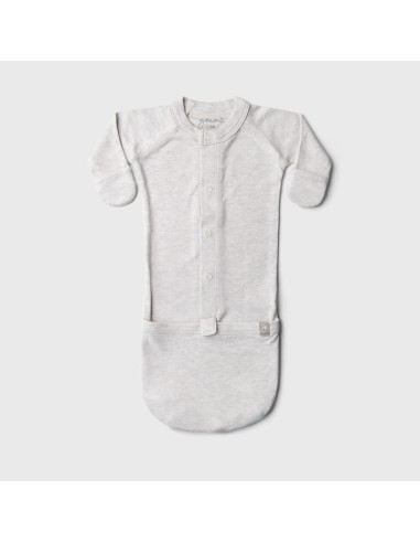 Bata de Bebé Goumi Kids Tormenta Gris con Manoplas