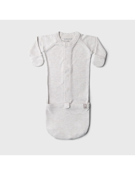 Bata de Bebé Goumi Kids Tormenta Gris con Manoplas