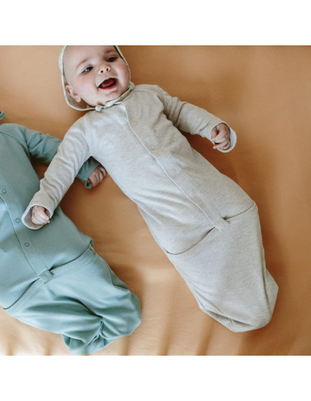 Bata de Bebé Goumi Kids Tormenta Gris con Manoplas