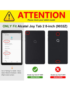 Funda Folio Fintie para Alcatel Joy Tab 2 y TCL Tab 8.0 - Mármol Lila 2